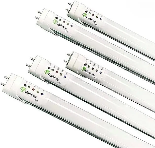 E2 LIGHTING 4FT Emergency T8 LED Tube Light, 18W 2319lm 3500K, 2-in-1 Regular and Battery Backup Tube, 90-Min Emergency Time, Double Ended Wiring, AC 120-277V, DLC ETL Listed LED Shop Light 5 Pack
