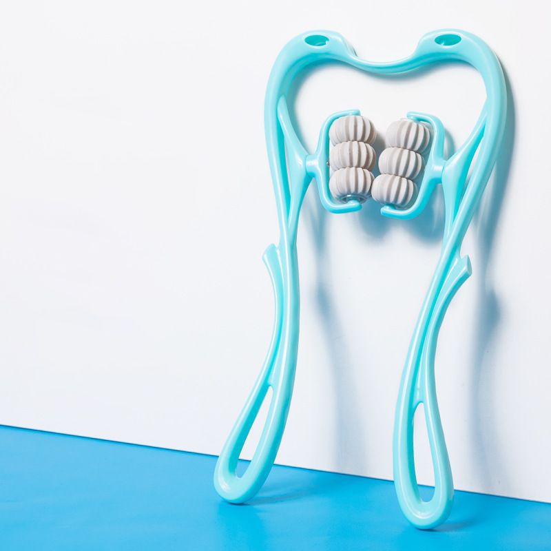 Neck Massager Multifunctional Manual Six wheel Massage Relieve Roller Massage Tool