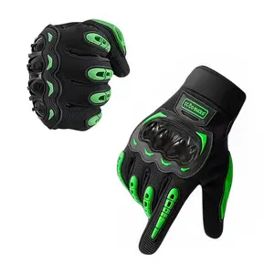 Men's / Motorcycle & Cycling Gloves, Full-Finger Touchscreen Compatible, Impact-Resistant Padding, Sporty Design, Hand Washable