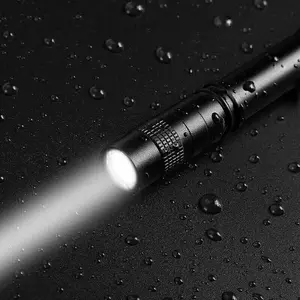 LED Pen Torch Mini Flashlight Super Bright Torches with Pocket Clip Small LED 220 Lumens Waterproof Pocket Light for Hiking Camping Hunting Fishing Repair Work, 2 AAA Battery Powered