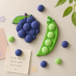 SweetSprout Magnets - Cute Creative Grape Peas Fridge Magnet Acrylic Suction Refrigerator Home Decoration