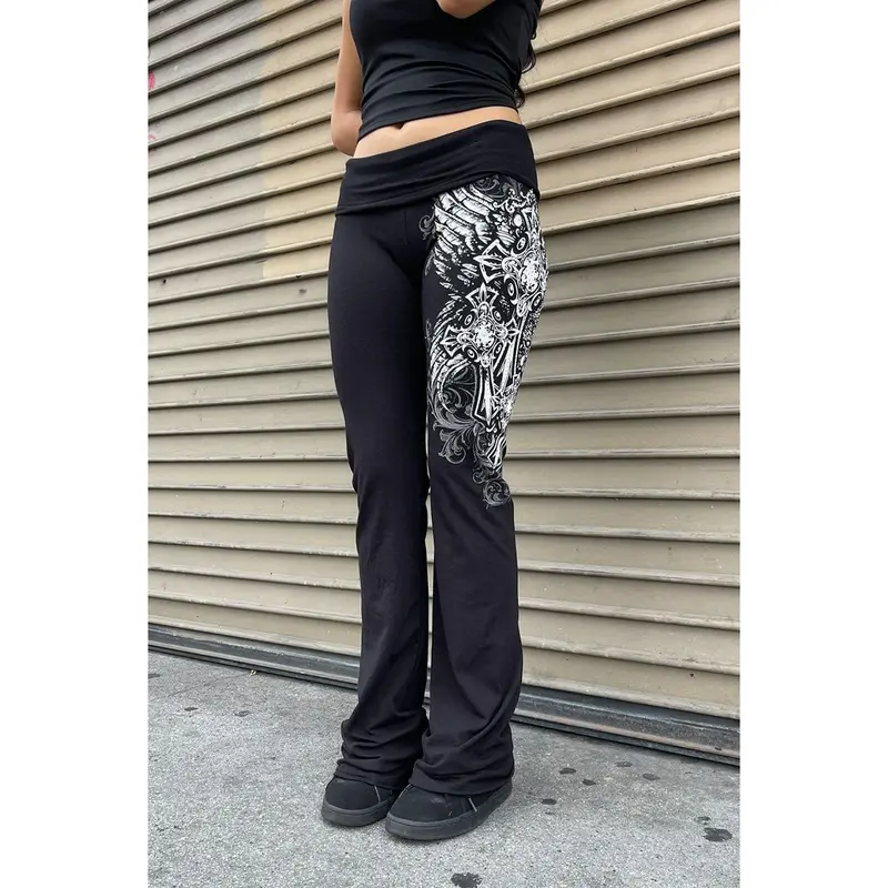 00s【wjk】archive flare pants/y2k mode◎ Amazon.com: Y2K Contrast Flare Pants Women Casual Leggings Vintage