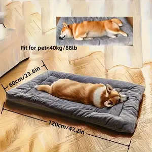 Thick Ultra-Soft Plush Pet Mat, Suitable for All Sizes Cats Dogs, Cute Long Rectangle Sofa Dog Bed Cat Nest, Indoor Washable, Detachable, Shaped Beds, Puppy Bed