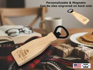Personalized Magnetic Bottle Opener for Dad, Custom Father’s Day Gift, Engraved Beer Opener, Gift for Him