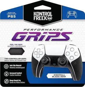 KontrolFreek Performance Grips for PlayStation 5 (PS5) Controller (Nightfall Black)