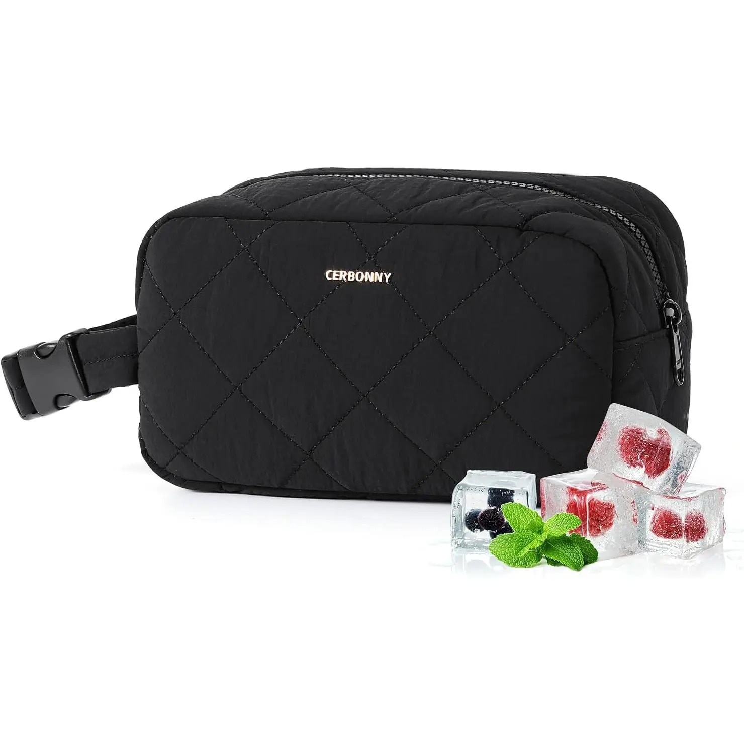 Cerbonny Ethereal Freezable Bag - On the Go Mini Cooler - As Fluffy and Gentle as Cloud - 3 Cans Capacity with 2 Detachable Ice Pack summervibes