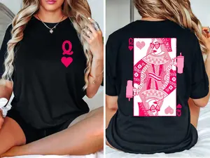 Queen of Hearts Shirt, Cards Shirt, Games, Valentine's Day Shirts, Queen Pink Shirts, For Women, For Men