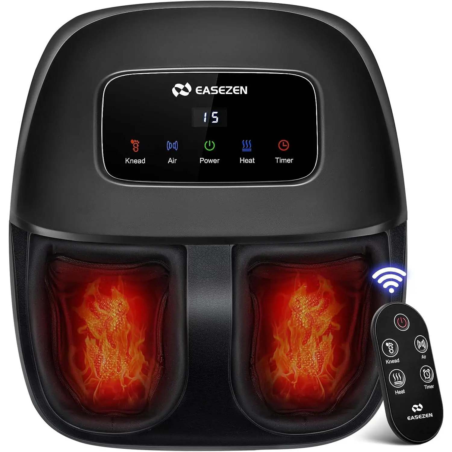 2026 Upgraded Shiatsu Foot Massager Machine with Heat & Cordless Remote, Deep Kneading Home Foot Spa Massager, Relaxing Foot Care Device, Perfect Mother's Day Gifts for Mom & Women, Thoughtful Birthday Holiday Presents for Parents & Dad Black