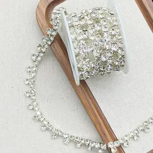 Handmade Rhinestone Chain DIY Jewelry Making Supplies, Decorative Crystal Chains for Clothing Shoes Bags Accessories