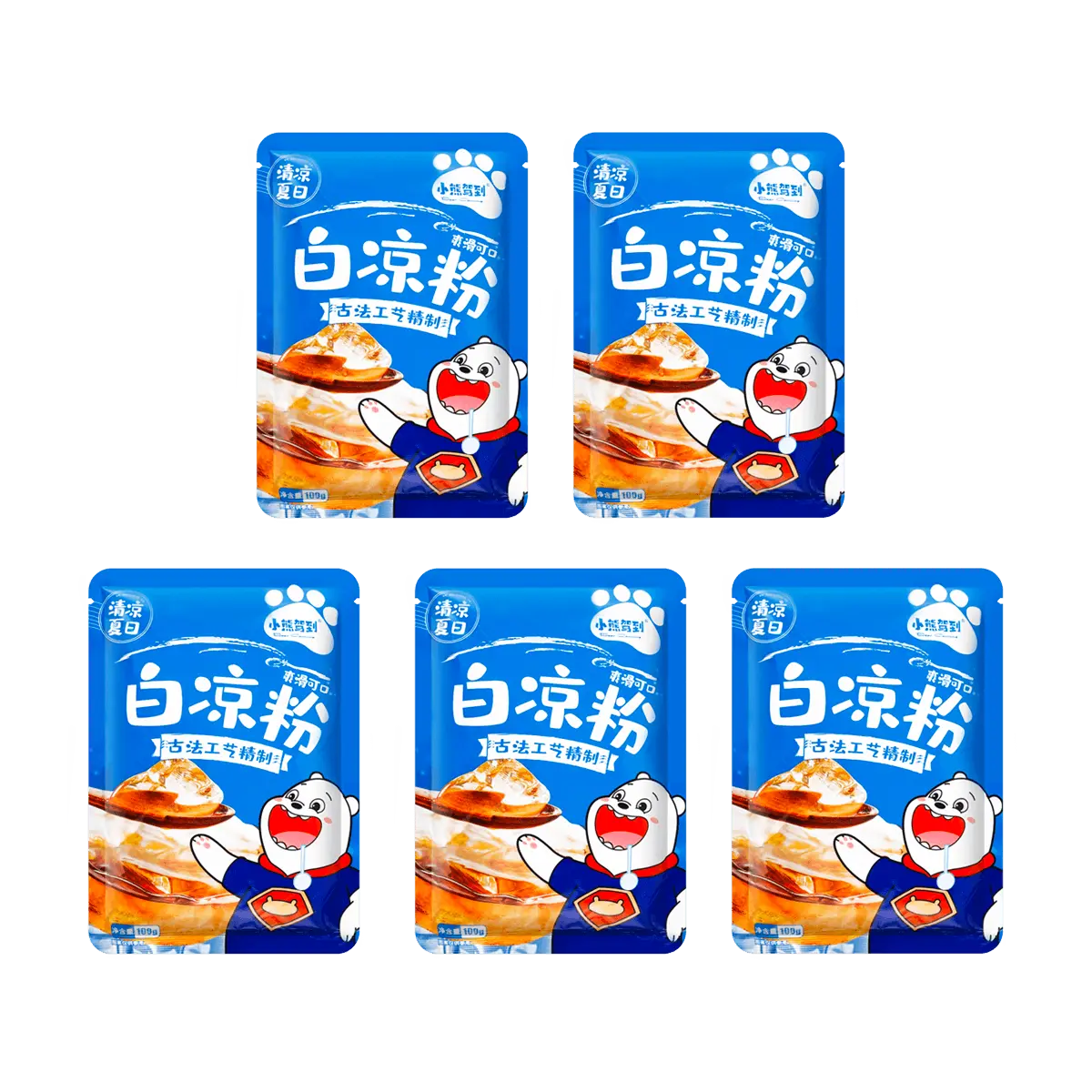BEAR COMING 【Value Pack】Konjac Jelly Powder 100g*5