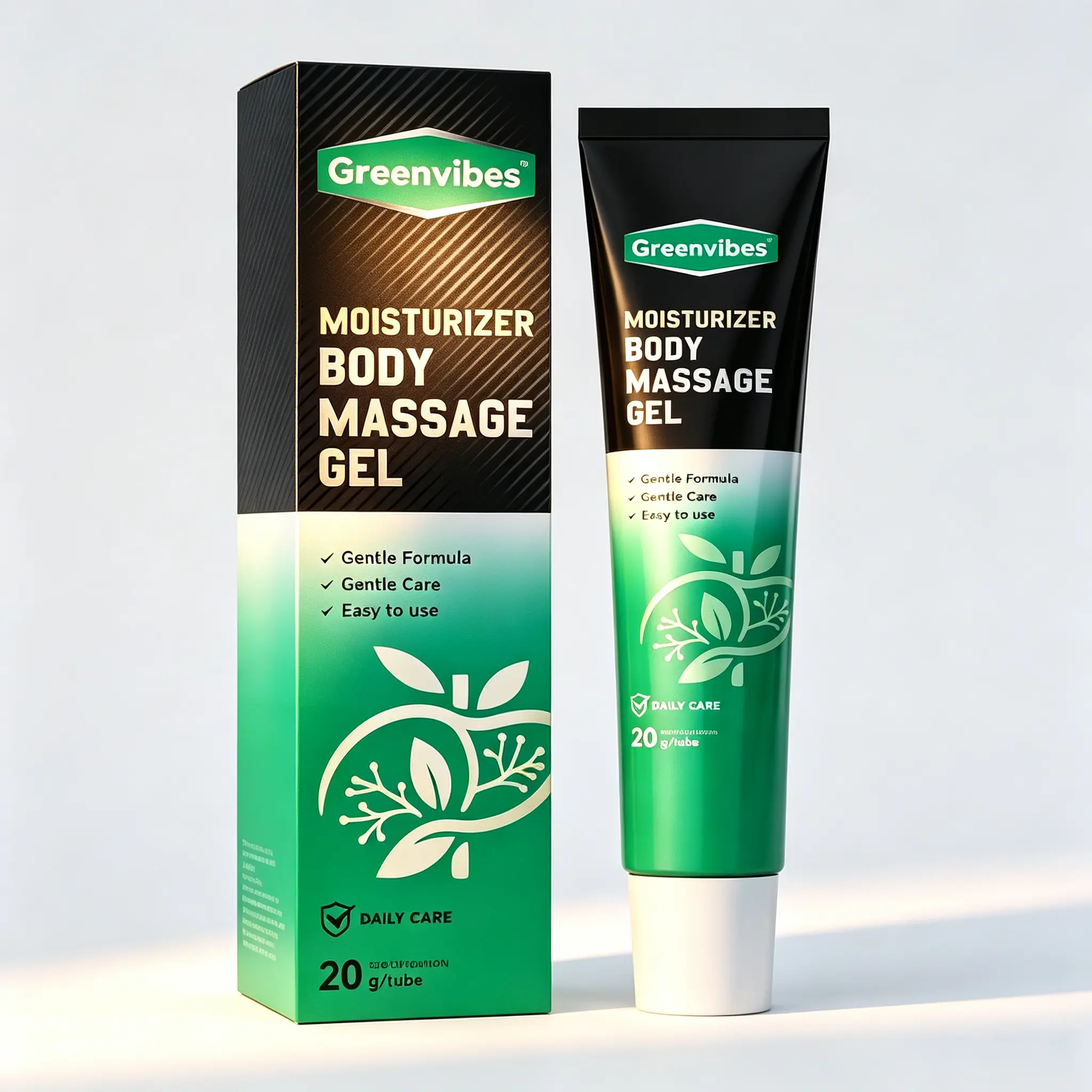 GreenVibes Men's Care Gel, 20g Men's Massage Gel for Relaxation and Moisturization