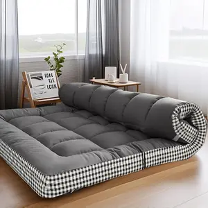 Stylish checkered border mattress topper! Super soft gray surface, non-slip to stay put all night. Universal size fits most mattresses. Premium bedding that combines beauty and practicality
