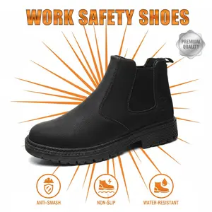 Splash Resistant Work Shoes Unisex, Waterproof Safety Sneakers, Anti Slip, Puncture Proof and Smash Resistant for Mechanic, Garage and Repair Work