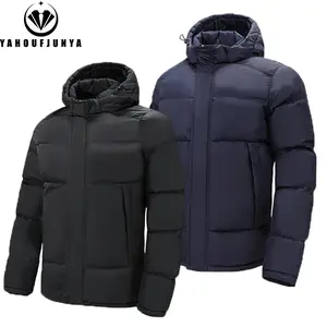 Winter Men Fleece Warm Outdoor Windproof Detachable Hooded Parka Jacket Men Solid Zipper Loose Casual Fashion Jacket Male Coat
