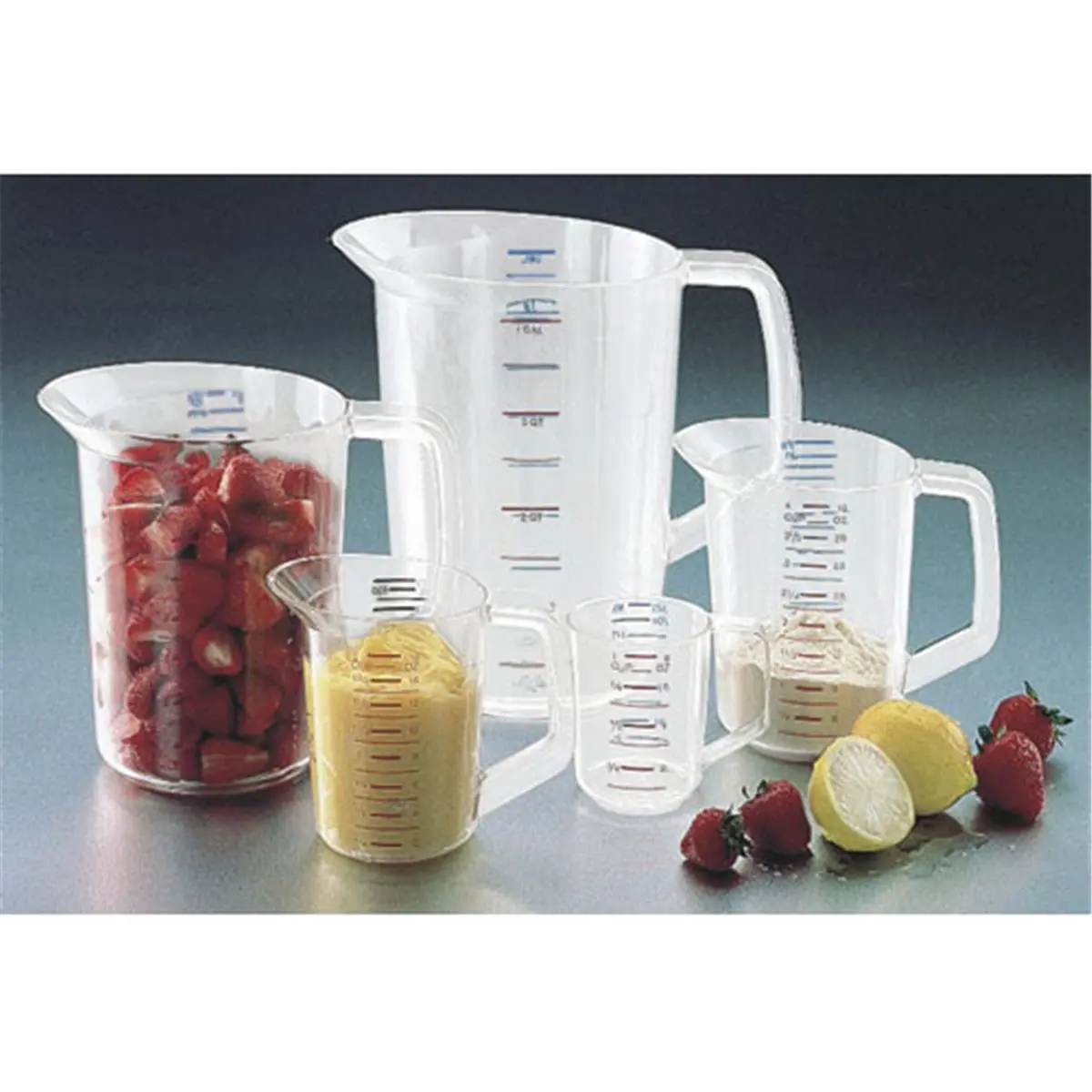 212 MAIN 4 Qt Plastic Measuring Cup - Hot-Stamped Marks, NSF Certified, Freezer-Safe, Dishwasher-Safe Commercial-Grade Kitchen Utensil for Meat Preparation