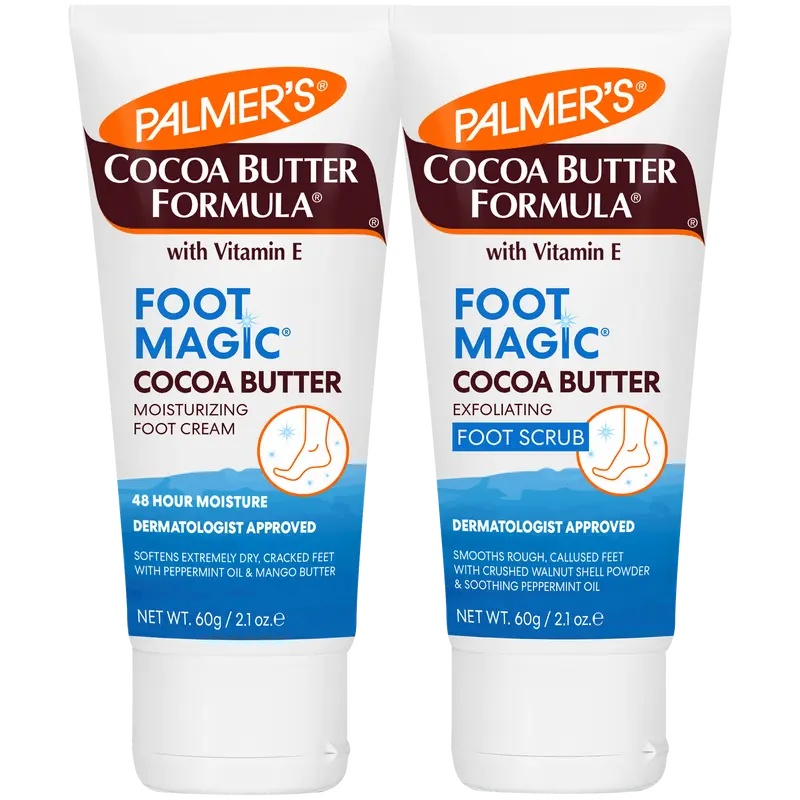 Palmer's Cocoa Butter Formula Foot Magic Foot Scrub + Foot Cream Bundle