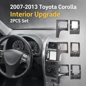 2007-2013 Toyota Corolla Interior Air Vent Trim Cover Left Right 2PCS Carbon Fiber Black Black Wood Grain Gold Wood Grain cars accessories  car decor