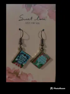 Wonderland Book Earrings