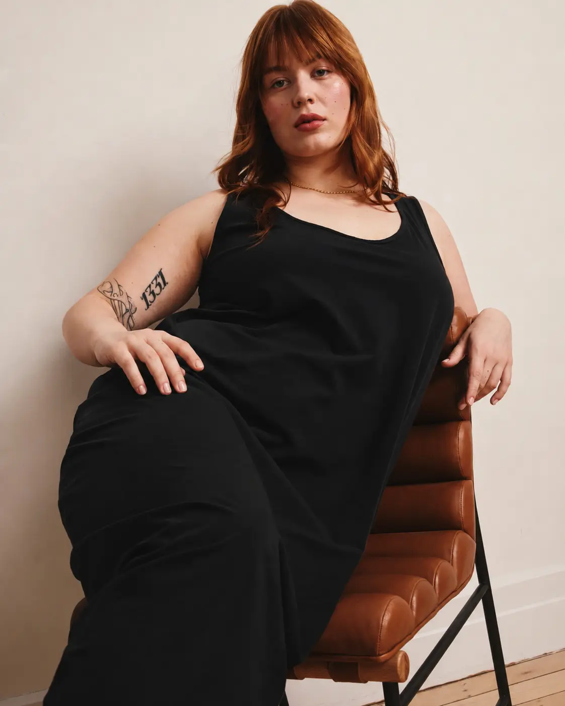 Asymmetrical Tank Dress for Women in a Draped Peruvian Cotton Blend, Sleeveless Summer Style with Side Ruching, Flat, Fabric, Drape, Fit, Casual