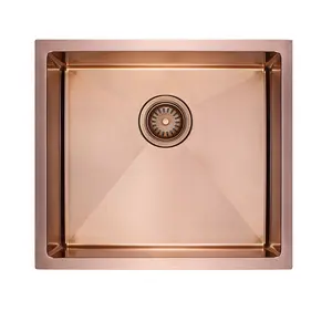 HIGOLD Single Bowl Undermount Kitchen Sink, 10inch, Nano, PVD Rose Gold