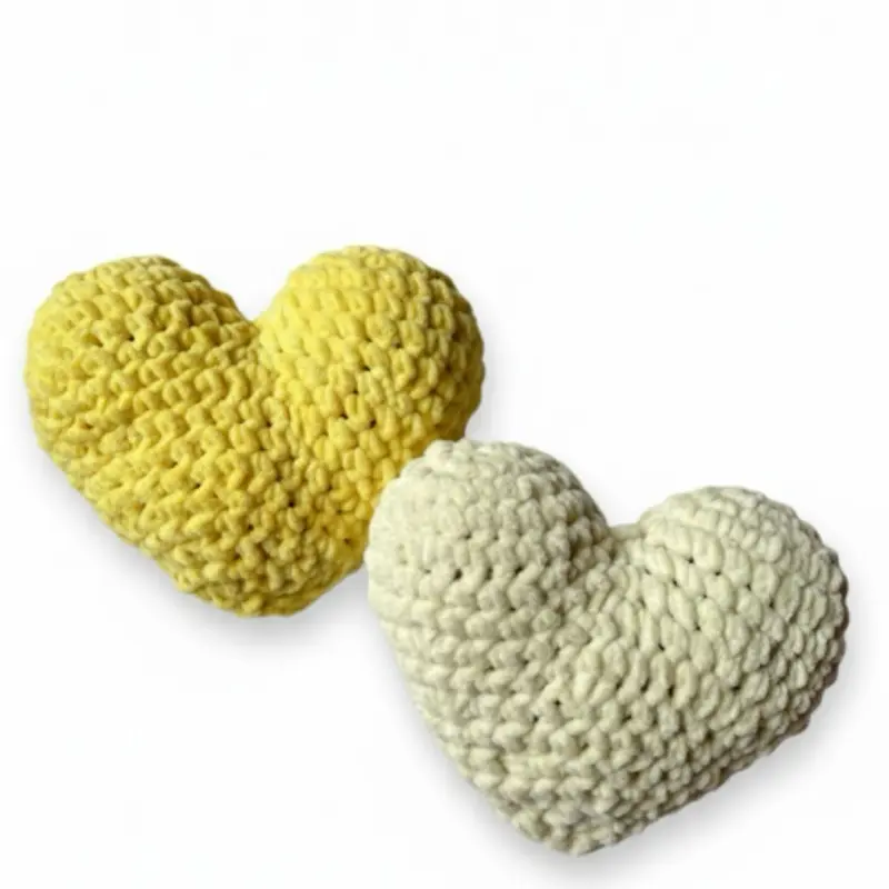 Chunky Crochet Heart Plushie SET