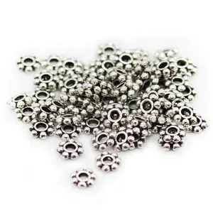 500 count Antiqued  Daisy Spacer Metal Beads 4mm for  Making