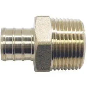 Conbraco Adapter Pex 1In Brass Male APXMA11, Male Adapter