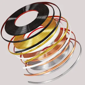 Self-Adhesive Seam Tape Decorative Strip, Waterproof Metal Texture Edge Sealing Strips for Kitchen Bathroom Countertop Gaps Wall Panel Molding