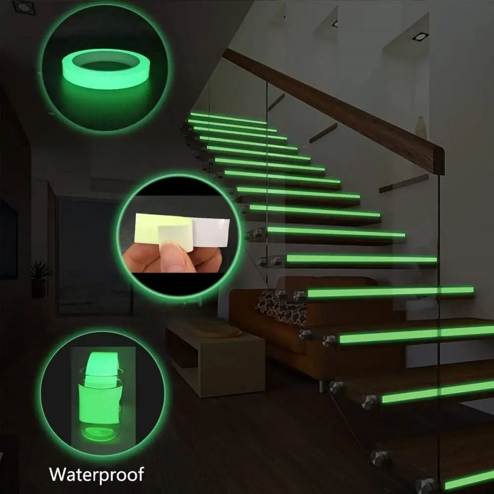 1 Roll Luminous Tape, Glow In The Dark Tape, Anti-slip Tape For Stairs, Fluorescent Tape For Party Decoration