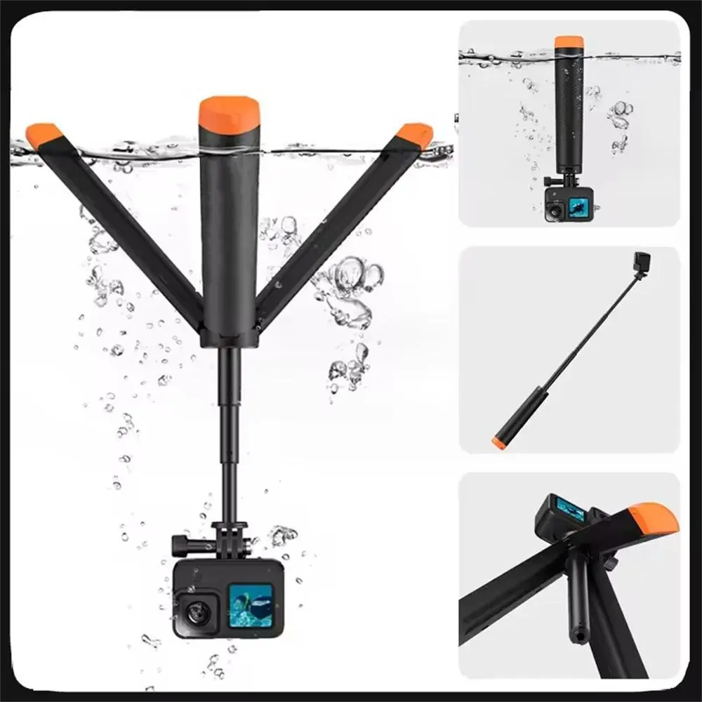 underwater buoyancy pole extendable Water Proof Alloy selfie stick tripod suitable for GoPro Insta360 DJI OSMO accessories sports camera Portable Selfie Accessory