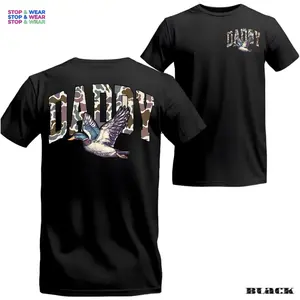 Daddy Camo T Shirt, Mallard Duck Waterfowl Hunting Graphic, Outdoor Adventure Apparel, Gift for Him, Rugged Camouflage Style, Unisex Casual Tee