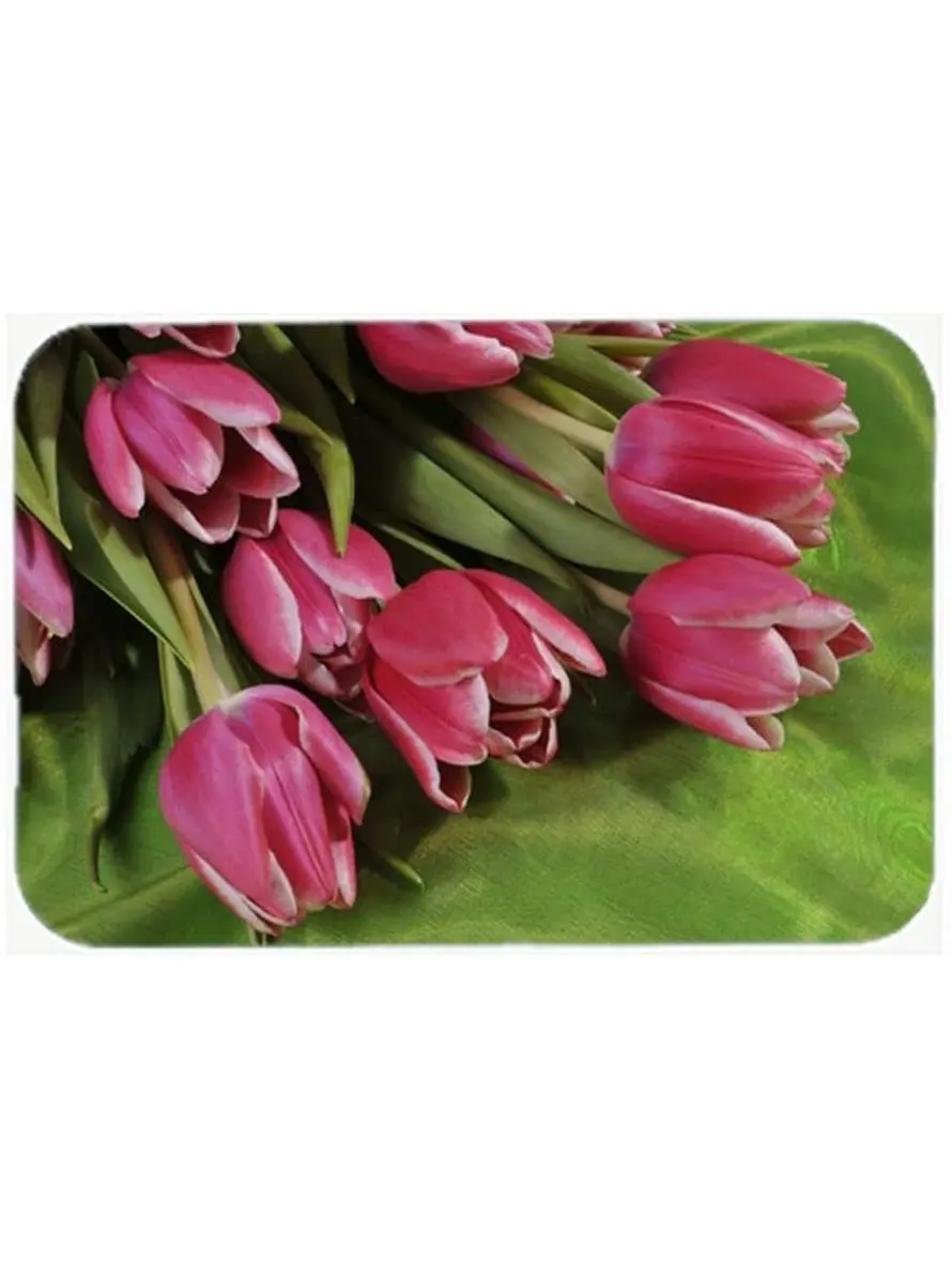 Large Pink Tulips Glass Chopping Board - Durable Kitchen Tool for Cutting, Everyday Use, Artist Artwork Prints, Beautifying Countertops, Knives, Floral Print