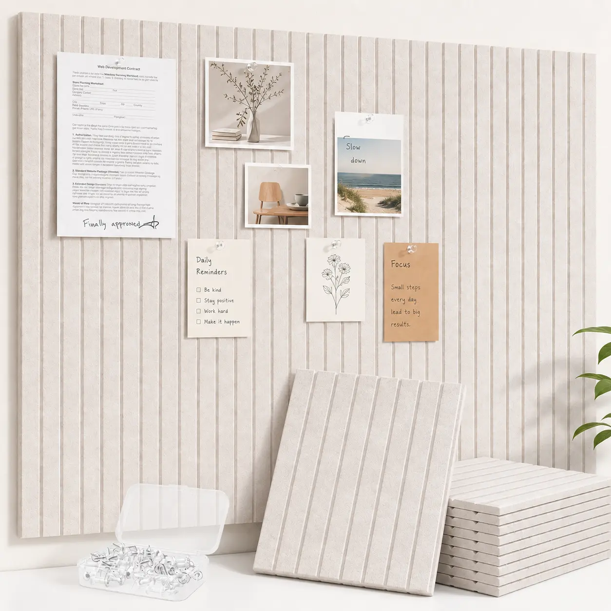 Lifewit Large Felt Bulletin Board, Self-Adhesive Cork Board Alternative & Pin Board for Wall, Office, Home & Classroom