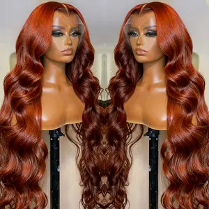 Bling Hair Reddish Brown Body Wave Transparent 13x6 Lace Front Wigs Human Hair 180 Density 4# 13x4 HD Lace Frontal Wigs Human Hair Brown Glueless Wig For Women Pre Plucked with Natural Hairline