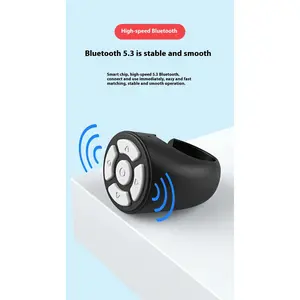 Bluetooth Remote Control Ring - Compact Design, Ideal for Home Entertainment, Wireless Connectivity