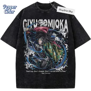 Giyu Tomioka Shirt, Demon Slayer Shirt, Anime Shirt, Vintage T-Shirt, Anime Merch, Gift For Men & Women, Unisex Cotton Crewneck Short Sleeve T-Shirt Menswear Womenswear Streetwear Top