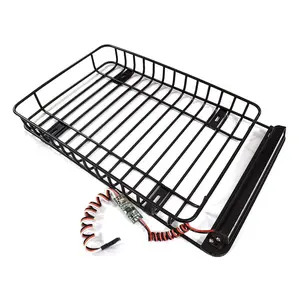 Roof Top Luggage Tray 235x145x29mm w/ LED Light Bar for 1/10 Scale Off-Road