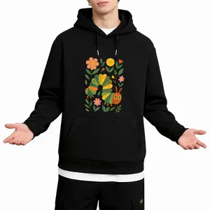 Adorable Long Sleeve Hoodie – Caterpillar Costume with Floral Garden Bug Design