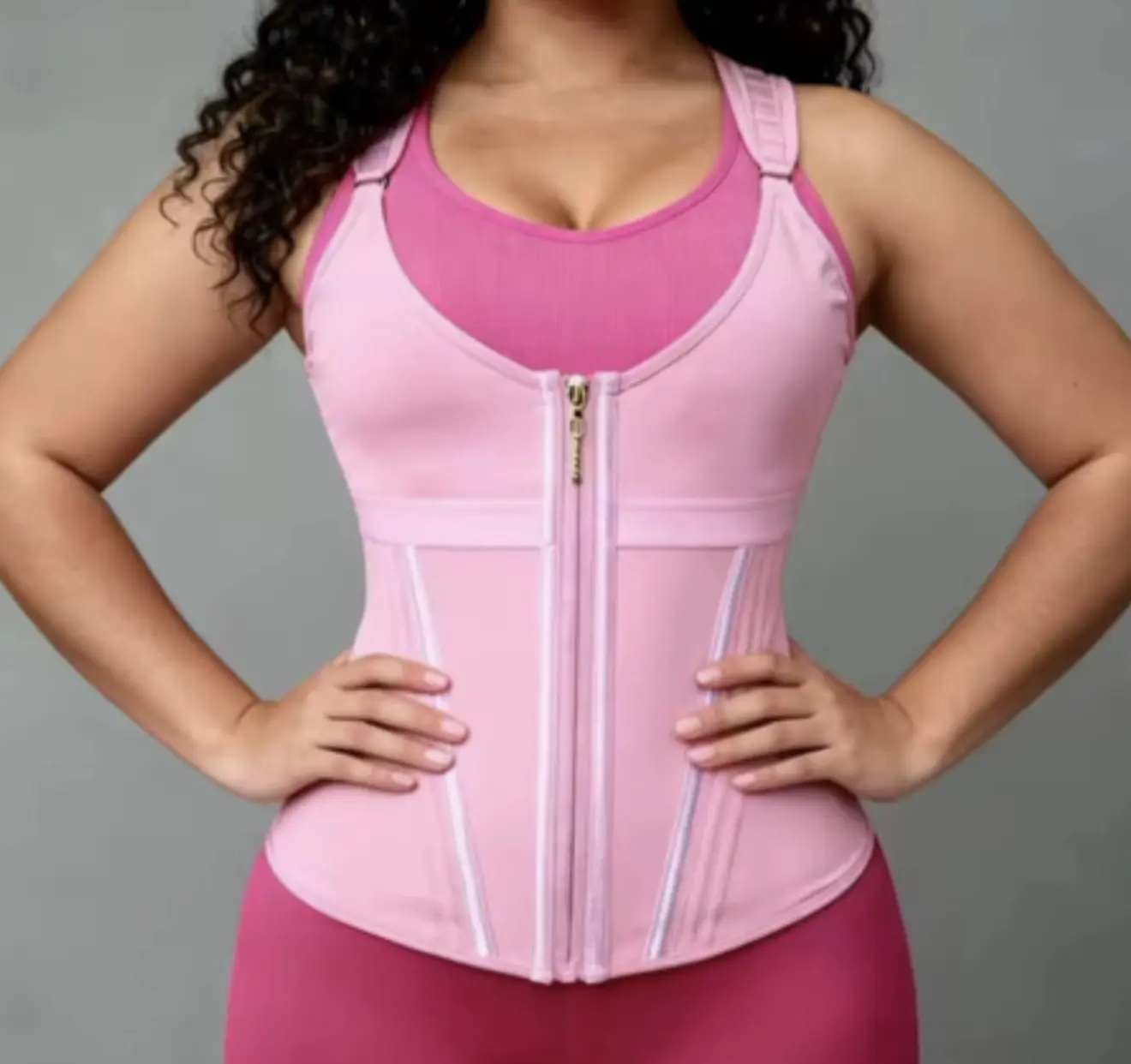 Pink double layered corset