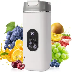 Portable USB Charging Blender and Juicer, Easy to Clean, 7.4v Ideal for Smoothies, 13-14.2 Oz Capacity, Digital Display Multi-Mode