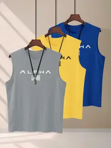 Men's 3-Pack Quick-Dry Sleeveless Tank Tops, Gym Muscle Tee, Casual Summer Fitted T-Shirts, Comfortable Underwear for Sports & Daily Wear