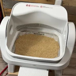 PetPivot AutoScooper 12 Lite Open Top Self Cleaning Cat Litter Box, Automatic Litter Box with 7 Pairs of Safety Sensors, Anti-Pinch Protection, Easy Access Step for Senior Cats SummerVibes petlovers
