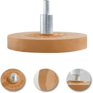 Professional Rubber Wheel Drill Adapter for Sticker Removal, Efficient Scraper Tool for Car, Wall, Surface Cleaning, Durable Design