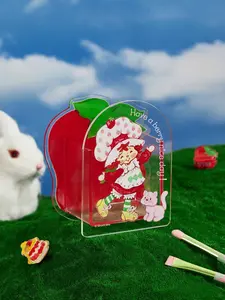 Strawberry Shortcake Cartoon Character & Strawberry Patterned Transparent Makeup Organizer