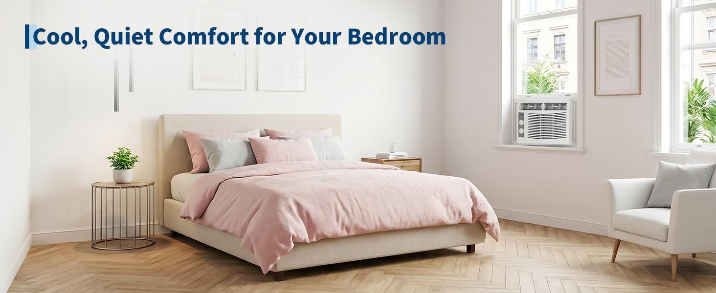 5000BTU Window Air Conditioner, Window AC Unit , Timer Function & Easy Install Kit, for Rooms Up to 350 Square Feet, 115V/60Hz