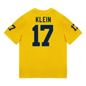 Michigan Wolverines #17 Marlin Klein Student Athlete Maize Football Jersey