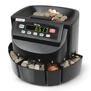 Cassida C200 Business-Grade Electronic Coin Sorter Counter & Roller with 300 Coins Per Minute Counting & Sorting Large Hopper for Small to Medium Businesses