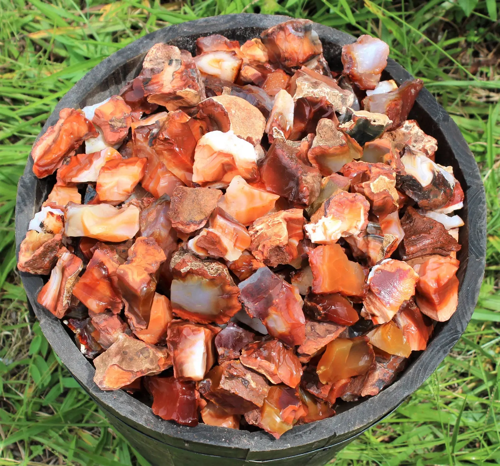 8 oz Carnelian Rough Natural Stones: 'A' Grade Raw Crystals 1/2 lb Bulk Lot
