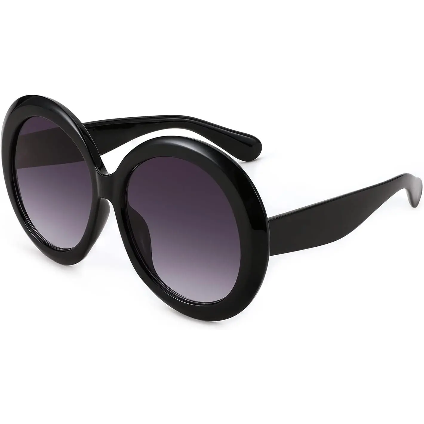 Karsaer Retro Oversized Round Sunglasses Women & Men, 70s 80s Fashion Trendy Big Shades K7155
