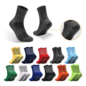 5/10Pairs Professional Football Socks Medium Tube Socks Point Rubber Socks Non-slip Shock Absorption Towel Bottom Thickened Game Training Sports Socks Men and Women